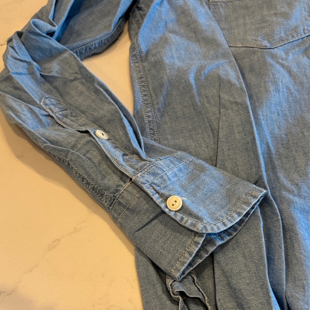 J. Crew Light Blue Denim Top - Picture 5 of 7